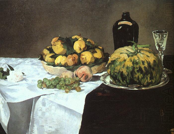Edouard Manet Still Life with Melon and Peaches